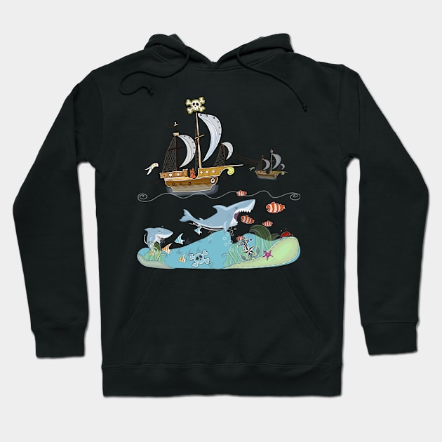 pirate ship Hoodie by GAGO5